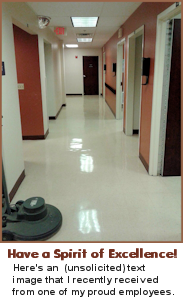 CleanGuidePro Janitorial Bidware - A proudly cleaned floor